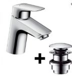 Kép Hansgrohe Logis Egykaros mosdócsaptelep 70, push-open lefolyógarnitúrával
