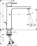 Kép Hansgrohe Vernis Shape egykaros mosdócsaptelep 190, automata lefolyógarnitúrával
