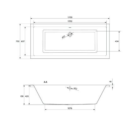 Mutassa a/az Cersanit Intro 180x80cm akryl fürdőkád lábbal (S301-222) részleteit Kép Cersanit Intro 180x80cm akryl fürdőkád lábbal (S301-222)