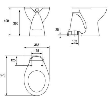 Mutassa a/az Cersanit President P20 WC, mélyöblítésű, alsó kifolyású, fehér (K08-015) részleteit Kép Cersanit President P20 WC, mélyöblítésű, alsó kifolyású, fehér (K08-015)