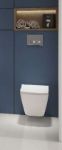 Kép Cersanit Mesto perem nélküli szögletes fali WC lecsapódságátlós duroplast ülőkével