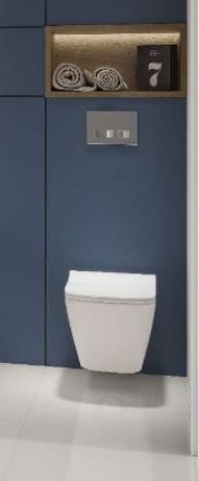 Mutassa a/az Cersanit Mesto perem nélküli szögletes fali WC lecsapódságátlós duroplast ülőkével részleteit Kép Cersanit Mesto perem nélküli szögletes fali WC lecsapódságátlós duroplast ülőkével