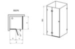 Kép Ravak zuhanykabin, BSDPS-90/90 balos króm+Transparent 0UL77A00Z1