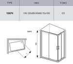 Kép Ravak Zuhanykabin AP4-120/90 krómhatású +Transparent 10 0ZVG70C00Z1
