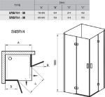Kép Ravak zuhanykabin SMSRV4-90/90  Chrom+Transparent 1SV77A00Z1