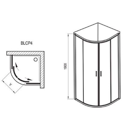 Mutassa a/az Ravak Zuhanykabin BLCP4-90 krómhatású +Transparent (84-3B270C00Z1) részleteit Kép Ravak Zuhanykabin BLCP4-90 krómhatású +Transparent (84-3B270C00Z1)