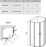 Kép Ravak zuhanykabin CSKK4-90 fehér + Transparent 3Q170100Z1