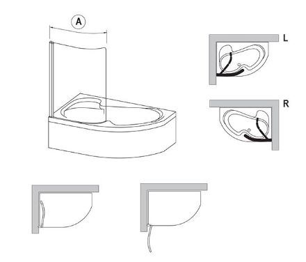 Mutassa a/az Ravak  Kádparaván, CVSK1 ROSA 160/170 balos, krómhatású + Transparent (84-7QLS0C00Y1) részleteit Kép Ravak  Kádparaván, CVSK1 ROSA 160/170 balos, krómhatású + Transparent (84-7QLS0C00Y1)