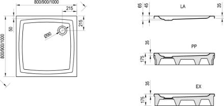 Mutassa a/az Ravak zuhanytálca, PERSEUS 100 PP, fehér A02AA01510 részleteit Kép Ravak zuhanytálca, PERSEUS 100 PP, fehér A02AA01510