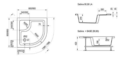Mutassa a/az Ravak  Zuhanytálca, SABINA-90 LA, fehér (84-A217001020) részleteit Kép Ravak  Zuhanytálca, SABINA-90 LA, fehér (84-A217001020)