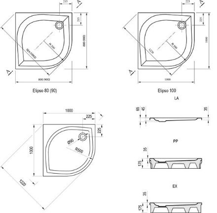 Mutassa a/az Ravak zuhanytálca, ELIPSO-80 PAN, fehér A224401410 részleteit Kép Ravak zuhanytálca, ELIPSO-80 PAN, fehér A224401410
