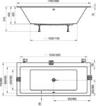 Kép Ravak Kád, FORMY 01 SLIM 170 x 75, fehér C691300000