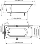 Kép Ravak Akrilkád CHROME SLIM 170 x 75 fehér C741300000