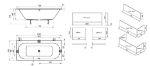 Kép Ravak kád, CITY SLIM 180x80, fehér C921300000