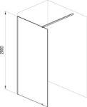 Kép Ravak Walk-in Wall-120 v.200 krómhatású+Transparent
