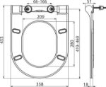 Kép Ravak UNI CHROME Slim WC ülöke,fehér