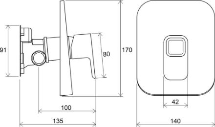 Mutassa a/az Ravak 10° falba süllyesztett csaptelep váltó nélkül R-boxhoz ,TD 066.00 részleteit Kép Ravak 10° falba süllyesztett csaptelep váltó nélkül R-boxhoz ,TD 066.00