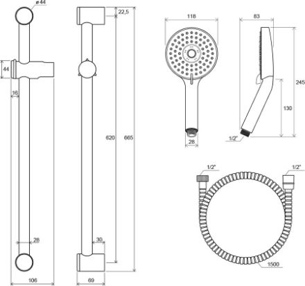 Mutassa a/az Ravak zuhanyszett 922.00 - R3 Flat M zuhanyszett - 60 (X07S003) részleteit Kép Ravak zuhanyszett 922.00 - R3 Flat M zuhanyszett - 60 (X07S003)