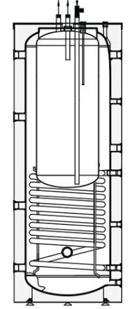 Mutassa a/az Heizer TRIS2, 300/80 L-es ˝tartály a tartályban˝ puffertároló, 2 hőcserélővel, fix szigeteléssel részleteit Kép Heizer TRIS2, 300/80 L-es ˝tartály a tartályban˝ puffertároló, 2 hőcserélővel, fix szigeteléssel