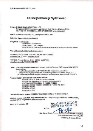Mutassa a/az GREENPRO RS25/6EA-180 A-energiaosztályú, fűtési keringető szivattyú részleteit Kép GREENPRO RS25/6EA-180 A-energiaosztályú, fűtési keringető szivattyú