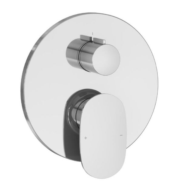 Kép Ravak Spring SG 065.00CR.O2.RB072 falba süllyesztett 2-utas kád/zuhany csaptelep fényes króm, R-Box-hoz