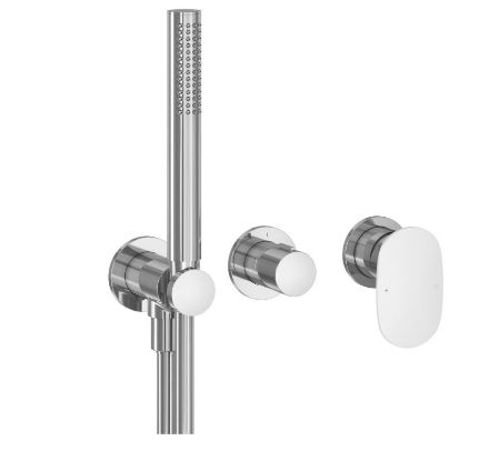 Mutassa a/az Ravak Spring SG 065.00CR.O2+S falba süllyesztett 2-utas kád/zuhany csaptelep, zuhanyszettel,fényes króm, falon belüli résszel részleteit Kép Ravak Spring SG 065.00CR.O2+S falba süllyesztett 2-utas kád/zuhany csaptelep, zuhanyszettel,fényes króm, falon belüli résszel