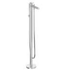 Kép Ravak Spring SG 080.00CR.RB07A Padlón álló kádcsaptelep, zuhanyszettel, fényes króm, R-Box-hoz