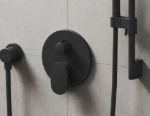 Kép Ravak Spring SG 065.20BLM.O2.RB072 falba süllyesztett 2-utas kád/zuhany csaptelep matt fekete, R-Box-hoz