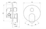 Kép Ravak Spring SG 065.10WHM1O2.RB072 falba süllyesztett 2-utas kád/zuhany csaptelep matt fehér, R-Box-hoz