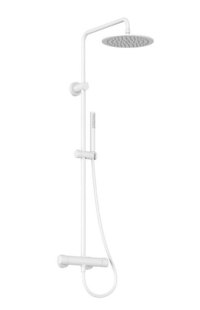 Kép Ravak Spring SG 091.10WHM Termosztátos zuhanyoszlop, állítható, zuhanyszettel, matt fehér