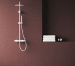 Kép Ravak Spring SG 091.10WHM Termosztátos zuhanyoszlop, állítható, zuhanyszettel, matt fehér