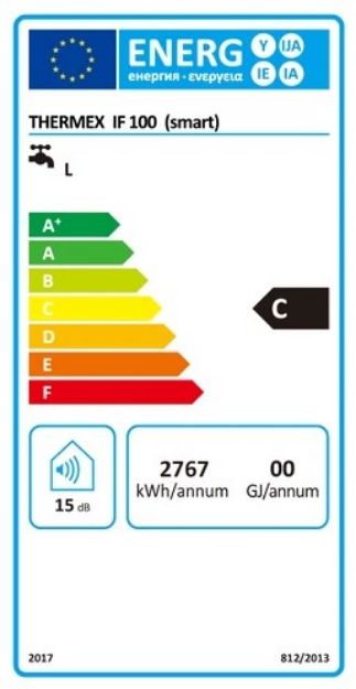 Kép THERMEX Flat Smart IF 100 elektromos vízmelegítő, extra lapos kivitelben