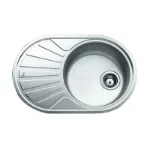 Kép Teka mosogató DR 77 1B 1D (1 medence, 1 csepptálca) 770*500mm kerek medencés beépíthető 40127301