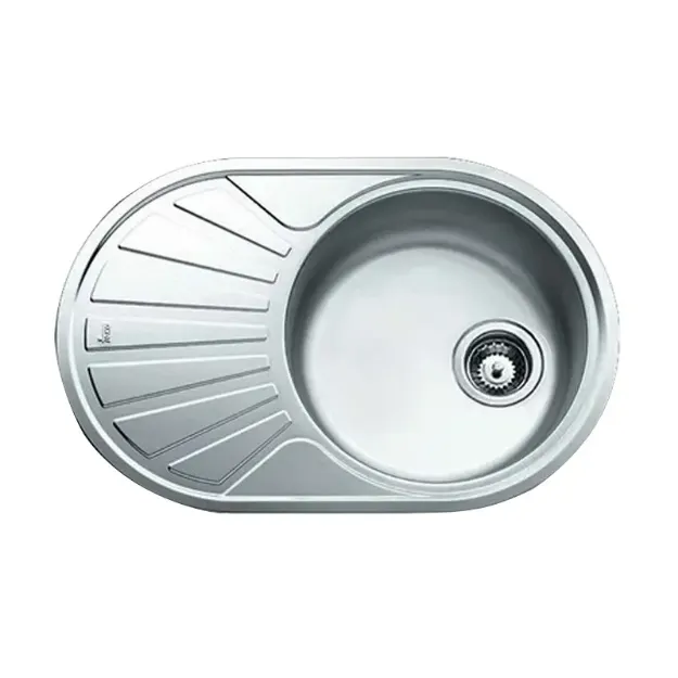 Kép Teka mosogató DR 77 1B 1D (1 medence, 1 csepptálca) 770*500mm kerek medencés beépíthető 40127301