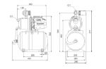 Kép Grundfos JP 4-54 PT-H házi vízellátó berendezés 20 l-es hidrofor tartállyal, 1,5m kábellel, Schuko csatlak