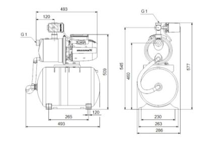 Mutassa a/az Grundfos JP 4-54 PT-H házi vízellátó berendezés 20 l-es hidrofor tartállyal, 1,5m kábellel, Schuko csatlak részleteit Kép Grundfos JP 4-54 PT-H házi vízellátó berendezés 20 l-es hidrofor tartállyal, 1,5m kábellel, Schuko csatlak