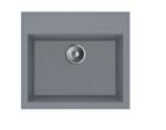 Kép Mofém Zenit 1B 560x510mm (1 medence) beépíthető szürke gránit mosogató szifoncsomaggal