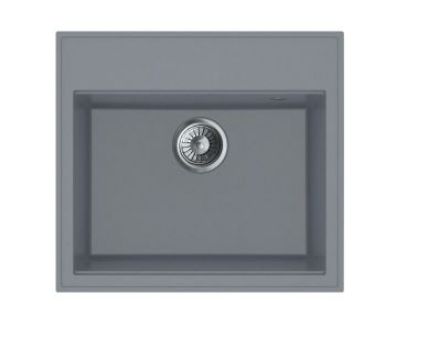 Mutassa a/az Mofém Zenit 1B 560x510mm (1 medence) beépíthető szürke gránit mosogató szifoncsomaggal részleteit Kép Mofém Zenit 1B 560x510mm (1 medence) beépíthető szürke gránit mosogató szifoncsomaggal