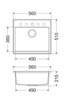 Mutassa a/az Mofém Zenit 1B 560x510mm (1 medence) beépíthető szürke gránit mosogató szifoncsomaggal részleteit Kép Mofém Zenit 1B 560x510mm (1 medence) beépíthető szürke gránit mosogató szifoncsomaggal