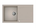 Kép Mofém Zenit 86 1B 1D 860x460mm (1 medence, 1 csepptálca) beépíthető bézs gránit mosogató szifoncsomaggal