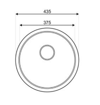 Mutassa a/az Mofém EVO2 435 435mm kerek (1 medence) beépíthető mosogató szifoncsomaggal részleteit Kép Mofém EVO2 435 435mm kerek (1 medence) beépíthető mosogató szifoncsomaggal