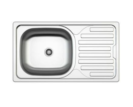 Mutassa a/az Mofém EVO2 1B1D 760x435mm (1 medence, 1 csepptálca) beépíthető mosogató szifoncsomaggal részleteit Kép Mofém EVO2 1B1D 760x435mm (1 medence, 1 csepptálca) beépíthető mosogató szifoncsomaggal