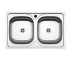 Kép Mofém EVO2 2B 800x500mm (2 medence) beépíthető mosogató szifoncsomaggal