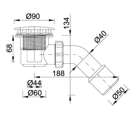 Mutassa a/az Styron Zuhanytálcaszifon NA60, krómozott részleteit Kép Styron Zuhanytálcaszifon NA60, krómozott