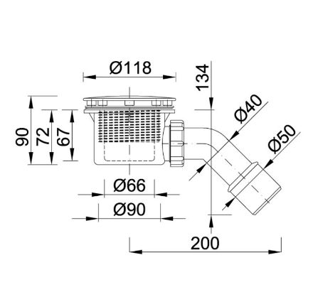 Mutassa a/az Styron Zuhanytálcaszifon NA50, D90mm krómozott részleteit Kép Styron Zuhanytálcaszifon NA50, D90mm krómozott