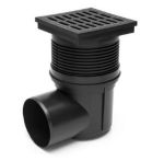 Kép Styron Kültéri víznyelő 110 mm, vízszintes elfolyás