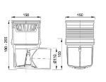 Kép Styron Kültéri víznyelő 110 mm, vízszintes elfolyás