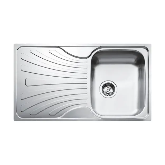 Kép Mofém 860x500mm (1 medence, 1 csepptálca) Trend 1B 1D beépíthető mosogató + 50000135 szifoncsomag