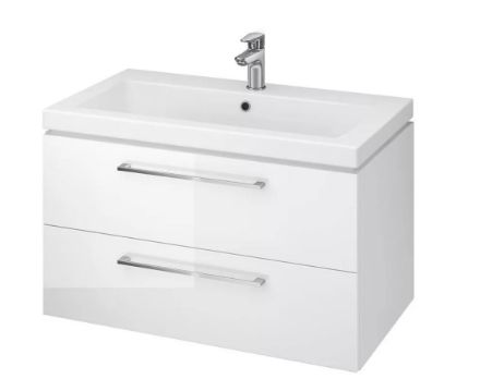 Mutassa a/az Cersanit Lara 80 mosdószekrény +Como mosdó SZETT, FEHÉR 79,4x44,7x46 cm részleteit Kép Cersanit Lara 80 mosdószekrény +Como mosdó SZETT, FEHÉR 79,4x44,7x46 cm