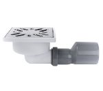 Kép Styron Épített zuhanytálcához szifon DN50mm, 100 x 100mm rozsdamentes ráccsal